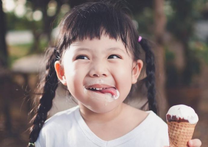 Child eating ice cream